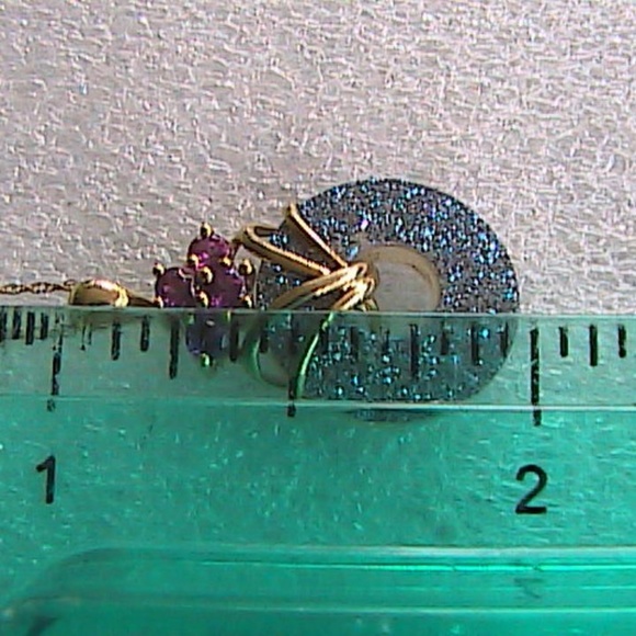 10k YG Amethyst Amethyst Chrysoprase Necklace - Picture 6 of 8